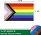 Progress Pride Rainbow Flags 2x3 Outdoor Sewn Stripes- LGBTQ Inclusive Progressive Pride Flag Heavy Duty Nylon UV Fading Resistant for Outside